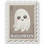 Süße "Halloween"-Geister-Briefmarke Aufkleber (Vorderseite)
