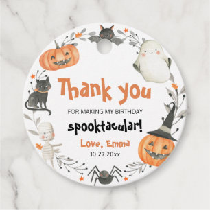 Süße Halloween-Geister Geburtstagsfeier Geschenkanhänger