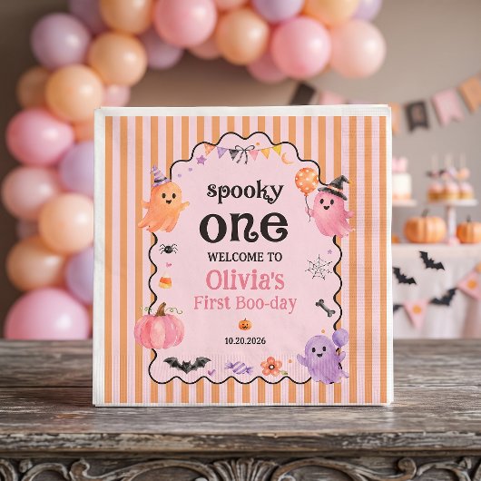 Süße Halloween-Geister Geburtstagsfeier Servietten