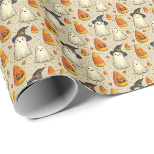 Süße Halloween-Geister  Geschenkpapier