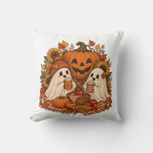 Süße Halloween-Geister Kürbis Herbst Picknick Grus Kissen