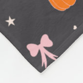 Süße Halloween-Geister-Muster-Decke | Schwarz Fleecedecke (Ecke)