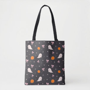 Süße Halloween-Geister-Muster-Tasche Schwarz Tasche
