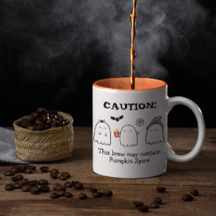 Süße Halloween-Geister Spinne Kürbisgewürz Benutze Zweifarbige Tasse