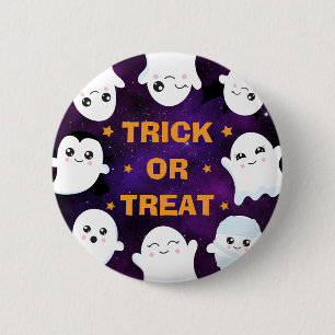 Süße Halloween-Geister: Süßes oder Saures Button