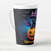 Süße Halloween-Geister und Fledermäuse Geschenkide Milchtasse (Linke Ecke)