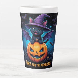 Süße Halloween-Geister und Fledermäuse Geschenkide Milchtasse