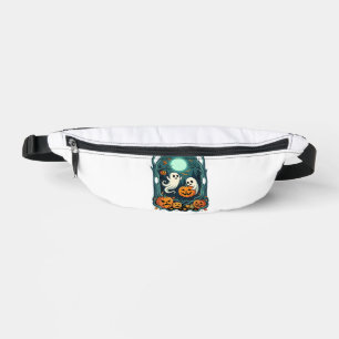 Süße Halloween-Geister und Jack O Lantern Wald (2 Bauchtasche
