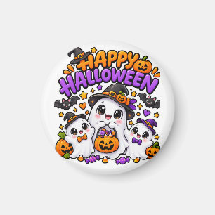Süße Halloween-Geisterfamilie Magnet
