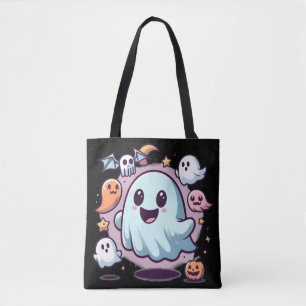 Süße Halloween-Geistertruppe und spooky Freunde Tasche