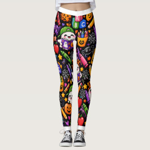 Süße Halloween-Geschenkpapier für Vorschullehrer Leggings