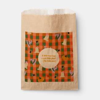 Süße Halloween-Gingham-Geister-Hexenhut-Party Geschenktütchen