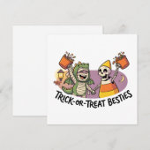 Süße Halloween-Gruppe Einladung (Vorne/Hinten)