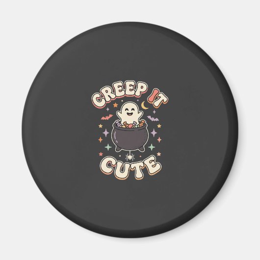 Süße Halloween-Grusel-Vibes Magnet (Vorne)