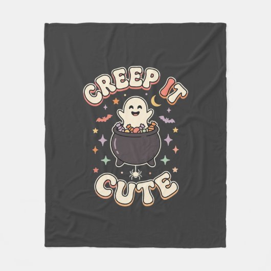 Süße Halloween Gruselige Vibes Fleecedecke (Vorderseite)
