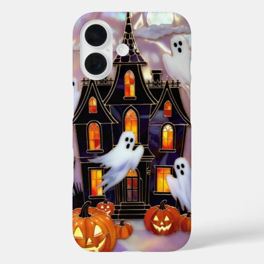 Süße Halloween-Handyhülle Geist Kürbis Haus Case-Mate iPhone Hülle (Rückseite)