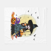 Süße Halloween-Hexe Fleecedecke (Vorderseite (Horizontal))