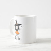 Süße Halloween-Hexen-Illustration Kaffeetasse (Vorderseite Links)