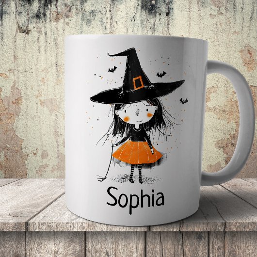 Süße Halloween-Hexen-Illustration Kaffeetasse
