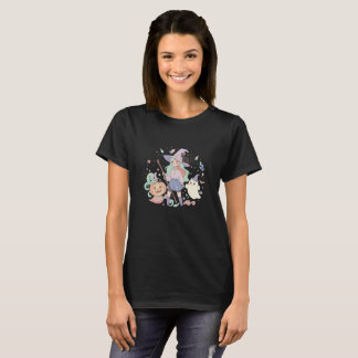 Süße Halloween-Hexen-Illustration – Trendig & Weib T-Shirt