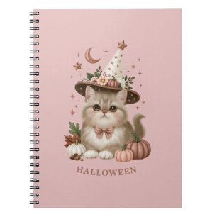 Süße Halloween-Hexen-Katzen-Kürbis Notizblock