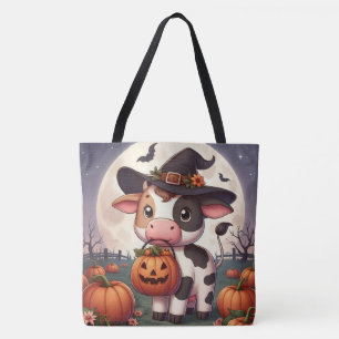 Süße Halloween-Hexenkuh Tasche