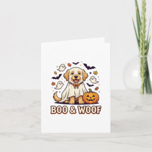 Süße Halloween-Hund-Gruselige-Saisonale-Illustrati Karte