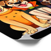 Süße Halloween-Hunde Lustig - Einzigartiges Design Poster (Ecke)