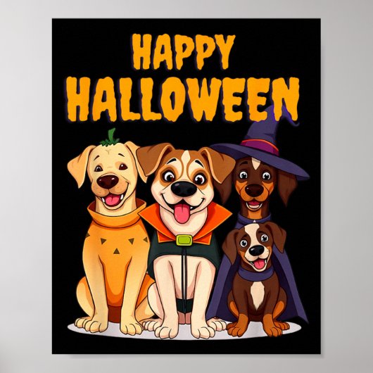 Süße Halloween-Hunde Lustig - Einzigartiges Design Poster (Vorne)