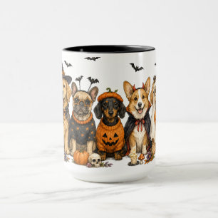Süße Halloween-Hunde Tasse