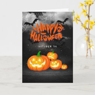 Süße Halloween-Karten Geister, Kürbisse Karte