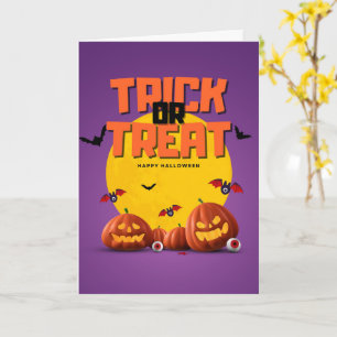 Süße Halloween-Karten Geister, Kürbisse Karte