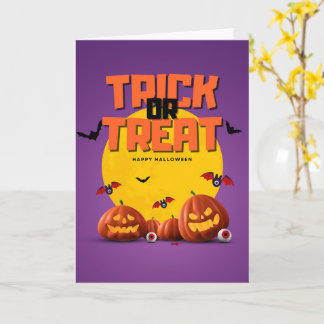 Süße Halloween-Karten Geister, Kürbisse Karte