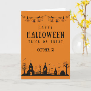 Süße Halloween-Karten Geister, Kürbisse Karte