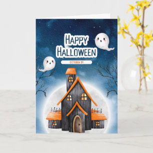 Süße Halloween-Karten Geister, Kürbisse Karte