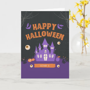 Süße Halloween-Karten Geister, Kürbisse Karte