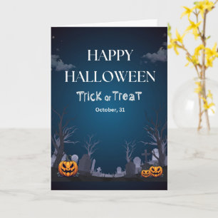 Süße Halloween-Karten Geister, Kürbisse Karte