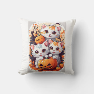 Süße Halloween-Kätzchen-Hundeanhänger - Gruseliger Kissen