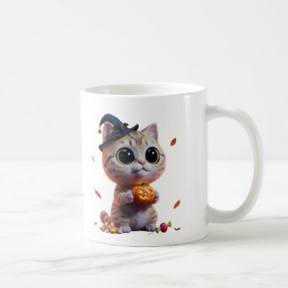 Süße Halloween-Katzen-Hexen-Tasse Kaffeetasse