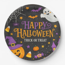 Süße Halloween-Kinderparty auf der Schultafel 