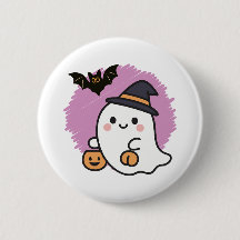 Süße Halloween-Knöpfe & Anstecknadeln Geister, Kür