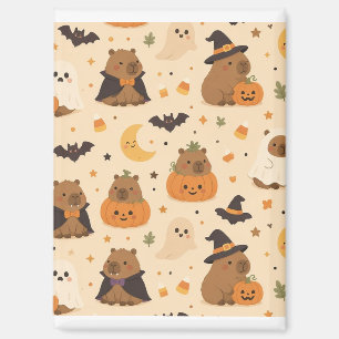 Süße Halloween-Kostüm-Capybaras-Rechteckmagnet Magnet