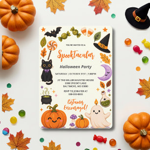 Süße Halloween-Kostüm-Party für Kinder Einladung