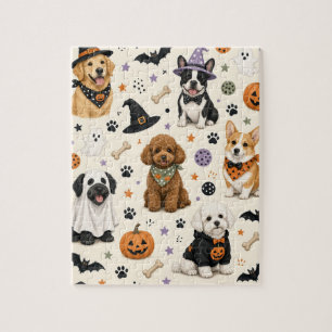 Süße Halloween-Kostüme Hunde-Puzzle Puzzle