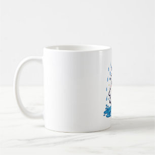 Süße Halloween-Kunst mit Geist und Regenschirm in Kaffeetasse