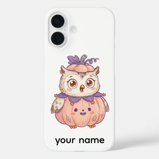 Süße Halloween-Kürbis-Eule Personalisierte iPhone- Case-Mate iPhone Hülle (Rückseite)