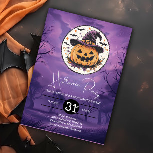 Süße Halloween-Kürbis-Geburtstagsfeier Einladung
