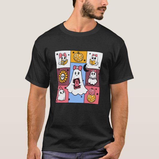 Süße Halloween-Lehrer-Geister: Streich oder Lehre T-Shirt (Vorderseite)