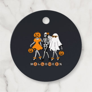 Süße Halloween-Mädchen Skelett-Geist-Kürbis Geschenkanhänger
