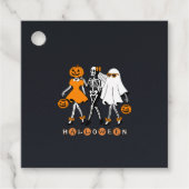 Süße Halloween-Mädchen Skelett-Geist-Kürbis Geschenkanhänger (Vorderseite)